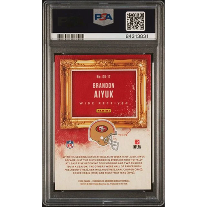 PSA Graded Brandon Aiyuk 2020 Panini Chronicles Rookie Card for football fans