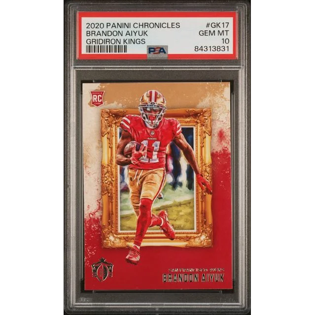 PSA Graded Brandon Aiyuk 2020 Panini Chronicles Rookie Card Gridiron Kings football