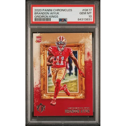 PSA Graded Brandon Aiyuk 2020 Panini Chronicles Rookie Card Gridiron Kings football