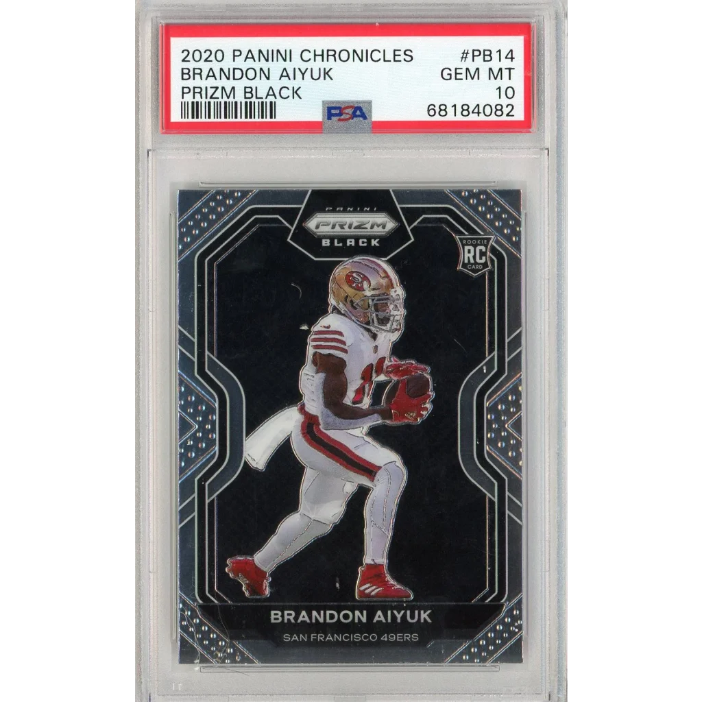 2020 Panini Chronicles Brandon Aiyuk Prizm Black Rookie Card GEM MT 10 PSA graded