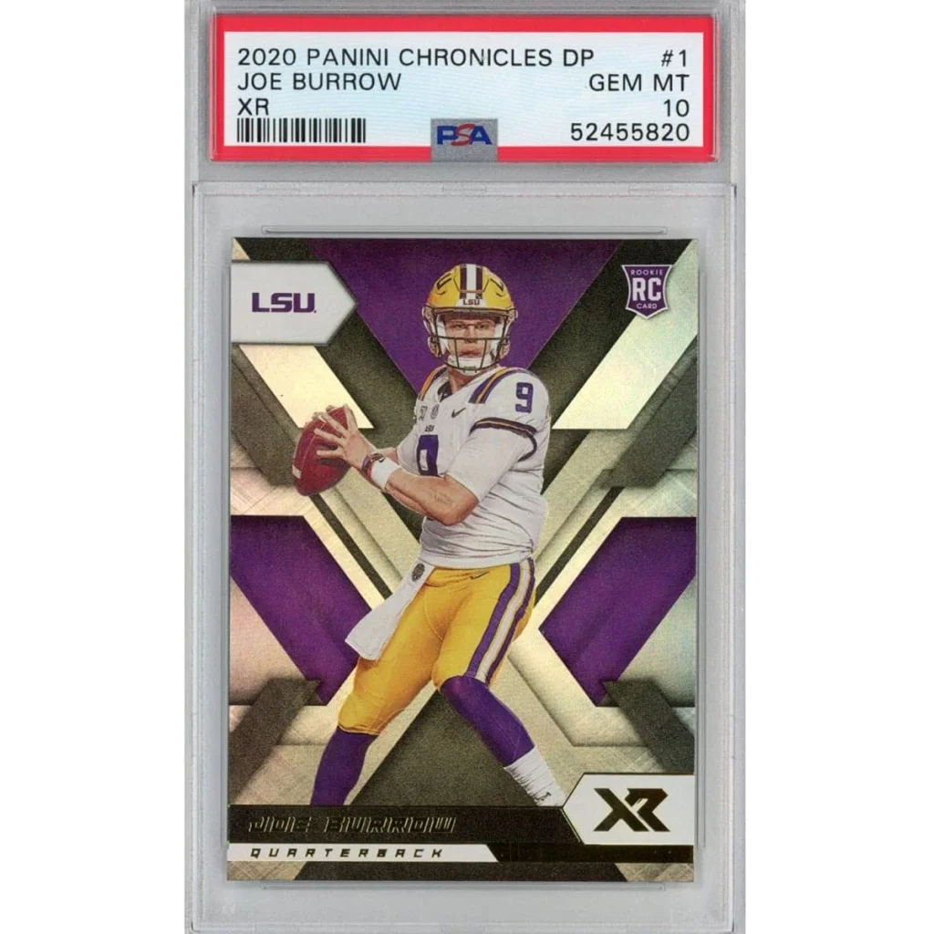 Graded PSA 10 Gem Mint Joe Burrow 2020 Panini Chronicles #1 Rookie Card