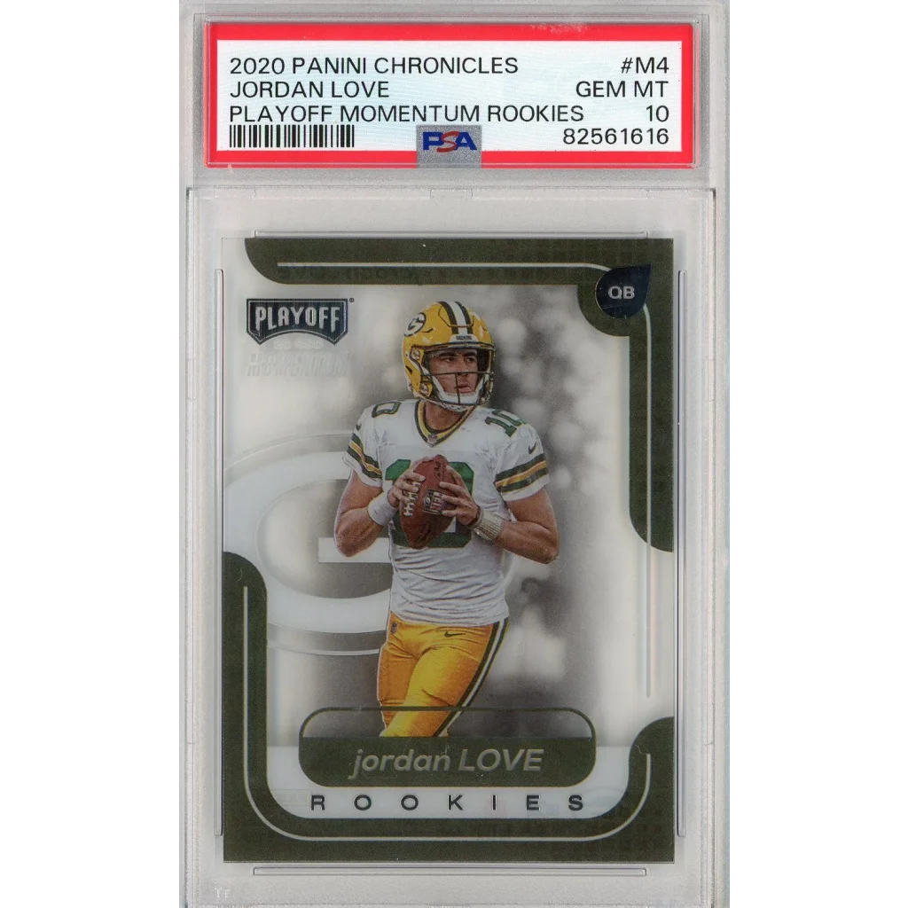 PSA Graded Jordan Love 2020 Panini Chronicles Rookie Card football collectible