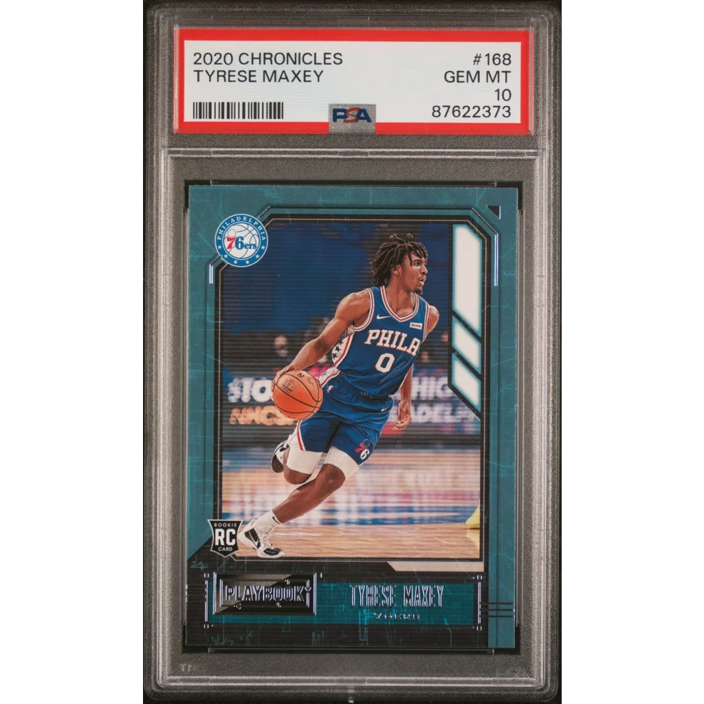 Graded 2020 Chronicles Tyrese Maxey Rookie Card in PSA 10 GEM MT slab