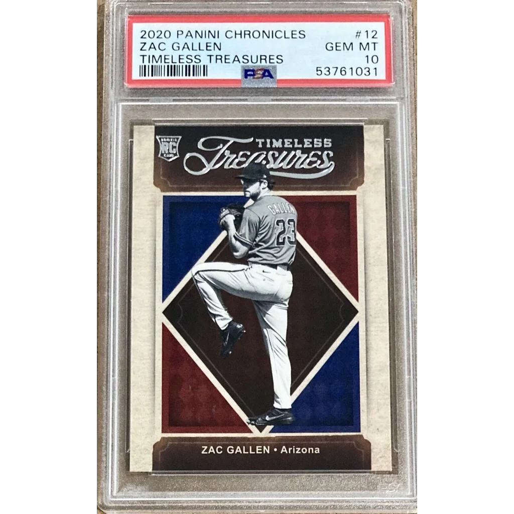 Zac Gallen 2020 Panini Chronicles Timeless Treasures baseball card PSA Gem MT 10