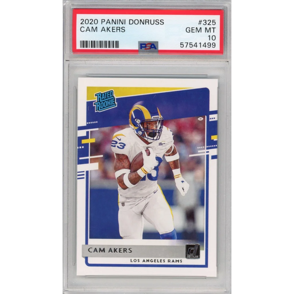 Graded 2020 Panini Donruss Cam Akers #325 Rated Rookie RC PSA 10 Gem Mint