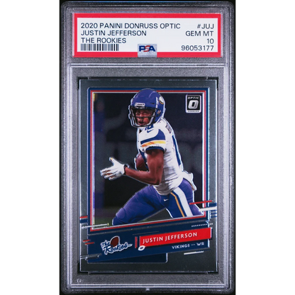 Graded PSA 10 2020 Panini Donruss Optic Justin Jefferson rookie card