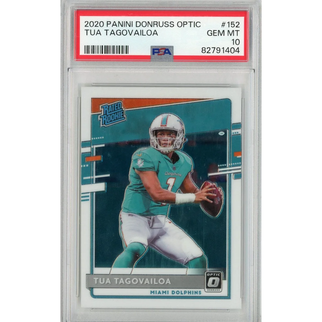 PSA 10 Tua Tagovailoa 2020 Panini Donruss Optic Rookie Card Gem Mint