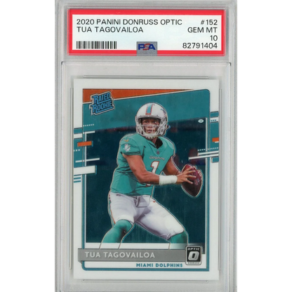 PSA 10 Tua Tagovailoa 2020 Panini Donruss Optic Rookie Card Gem Mint