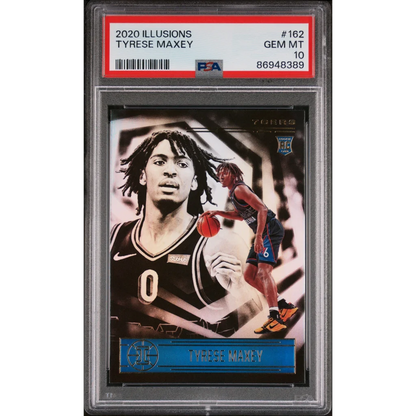 Graded 2020 Panini Illusions Tyrese Maxey #162 Rookie RC Basketball Card PSA 10 Gem Mint | Hall of Fame Sports Memorabilia | vintageantiquesgifts.com