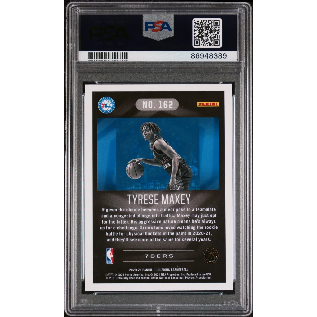 Graded 2020 Panini Illusions Tyrese Maxey #162 Rookie RC Basketball Card PSA 10 Gem Mint | PSA 10 Gem Mint Graded Rookie Card | vintageantiquesgifts.com