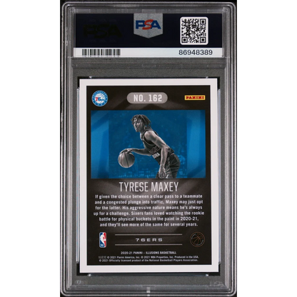 Graded 2020 Panini Illusions Tyrese Maxey #162 Rookie RC Basketball Card PSA 10 Gem Mint | PSA 10 Gem Mint Graded Rookie Card | vintageantiquesgifts.com