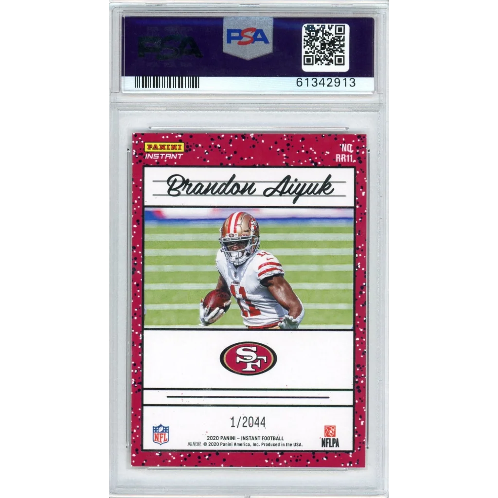 Graded 2020 Panini Instant Brandon Aiyuk #RR11 Rated Rookie Retro Rookie RC Football Card PSA 10 Gem Mint | PSA 10 Gem Mint Graded Rookie Card | vintageantiquesgifts.com
