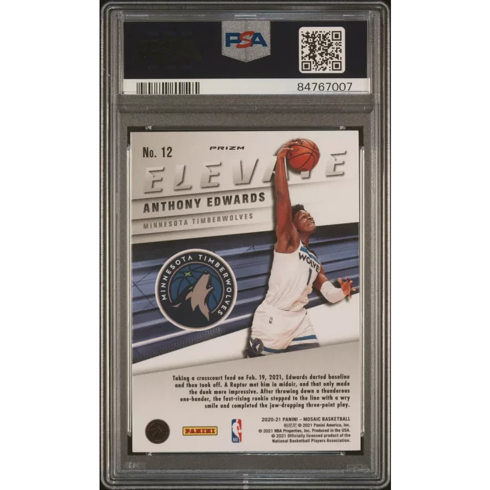 PSA 10 Graded 2020-21 Panini Mosaic Anthony Edwards Rookie Card