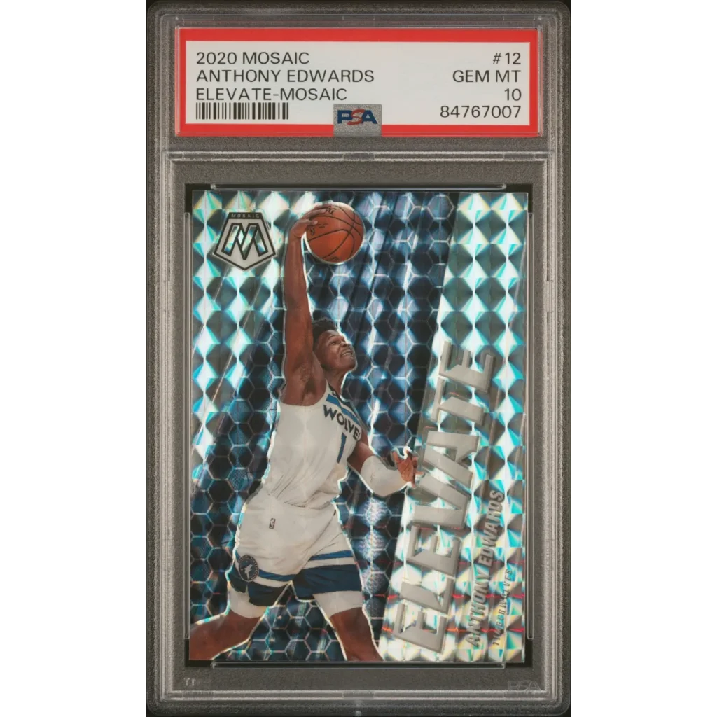 Graded PSA 10 2020 Panini Mosaic Anthony Edwards #12 Rookie Card