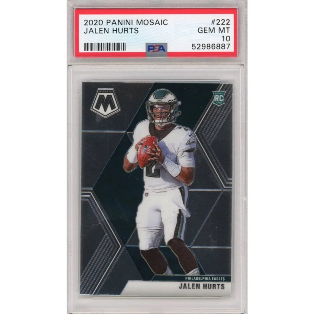 Graded PSA 10 2020 Panini Mosaic Jalen Hurts #222 Eagles Rookie Card