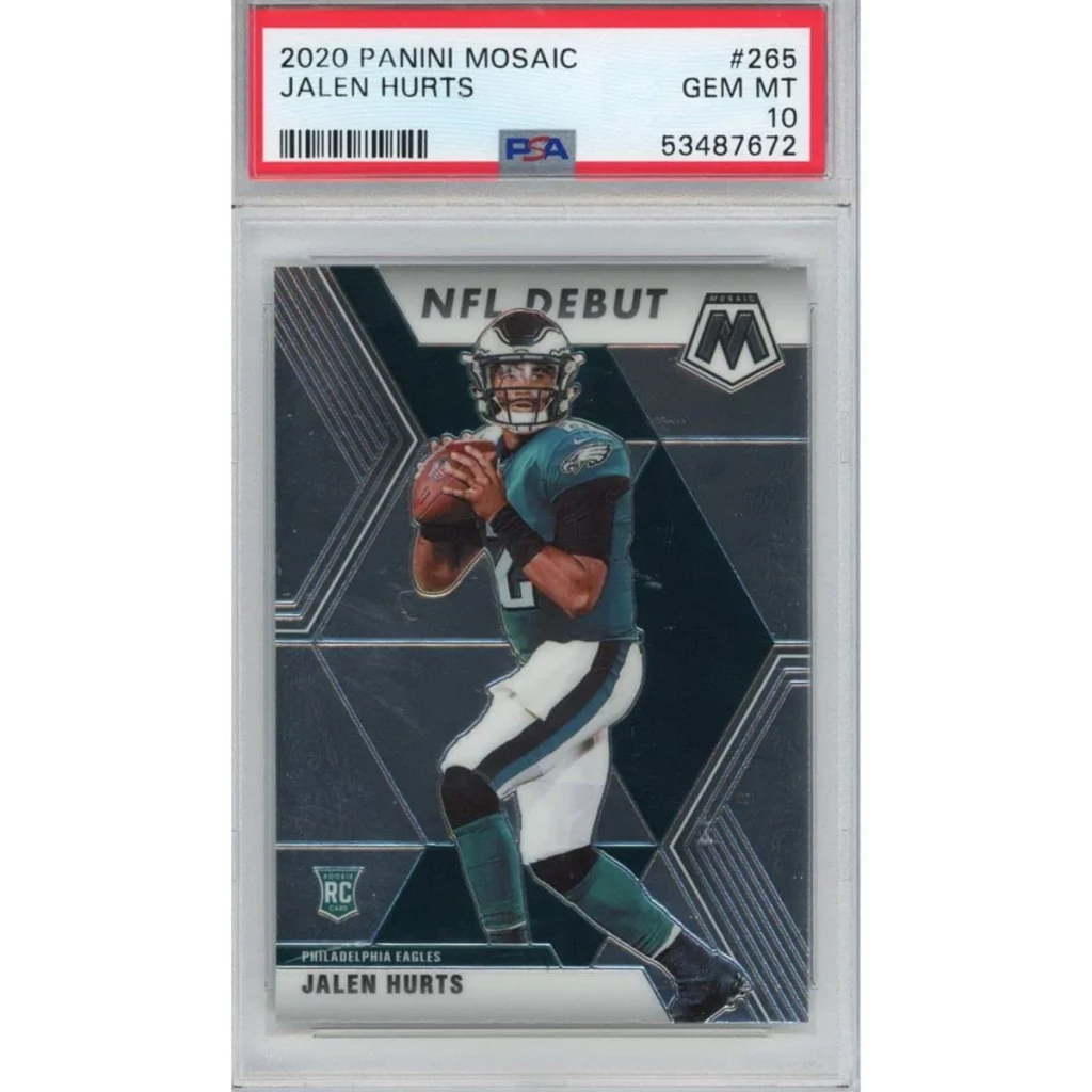 Graded PSA 10 2020 Panini Mosaic Jalen Hurts Eagles Rookie Card