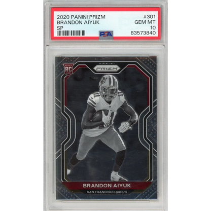 Graded PSA 10 2020 Panini Prizm Brandon Aiyuk Rookie Card #301 SP