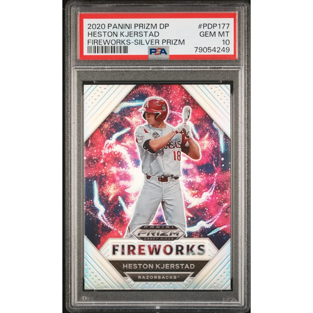 Graded 2020 Panini Prizm Draft Picks Heston Kjerstad #PDP177 Fireworks Silver Prizm Rookie RC Baseball Card PSA 10 Gem Mint | Hall of Fame Sports Memorabilia | vintageantiquesgifts.com
