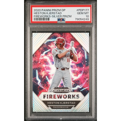 Graded 2020 Panini Prizm Draft Picks Heston Kjerstad #PDP177 Fireworks Silver Prizm Rookie RC Baseball Card PSA 10 Gem Mint | Hall of Fame Sports Memorabilia | vintageantiquesgifts.com