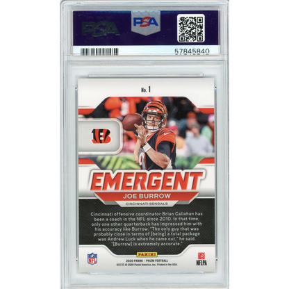 Graded PSA 10 Joe Burrow 2020 Panini Prizm Emergent Rookie Card