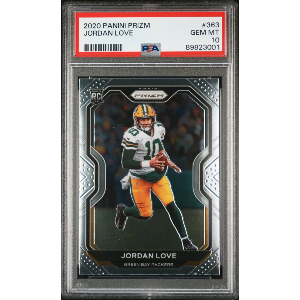 Graded 2020 Panini Prizm Jordan Love #363 Rookie RC Football Card PSA 10 Gem Mint | Hall of Fame Sports Memorabilia | vintageantiquesgifts.com