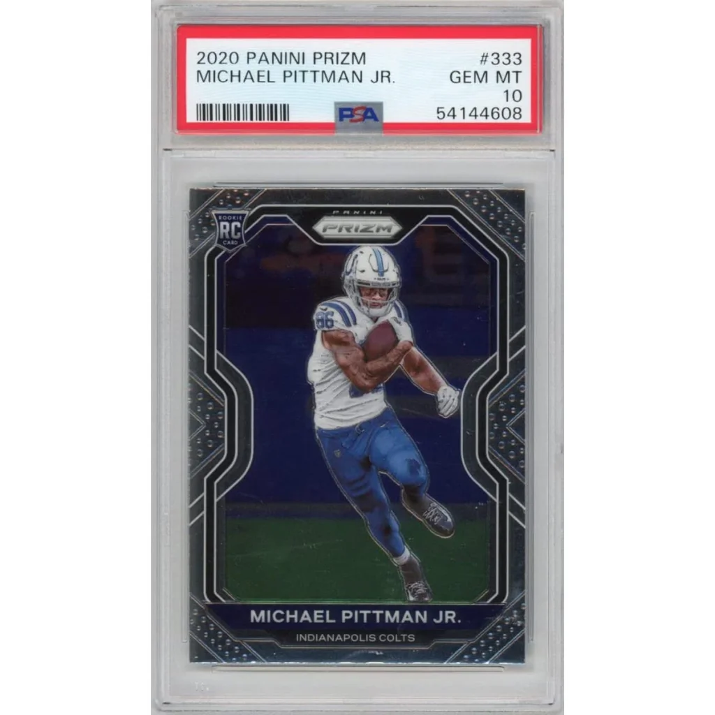 Graded 2020 Panini Prizm Michael Pittman #333 Rookie RC Football Card PSA 10 Gem Mint | Hall of Fame Sports Memorabilia | vintageantiquesgifts.com