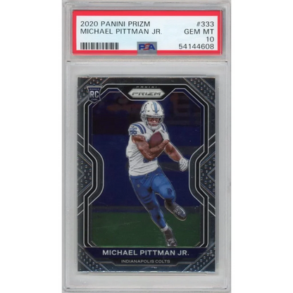 Graded 2020 Panini Prizm Michael Pittman #333 Rookie RC Football Card PSA 10 Gem Mint | Hall of Fame Sports Memorabilia | vintageantiquesgifts.com