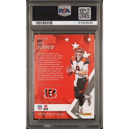 PSA 10 Graded 2020 Panini Rookies & Stars Joe Burrow #101 Rookie Card