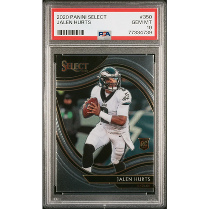 Graded 2020 Panini Select Jalen Hurts #350 Rookie RC Football Card PSA 10 Gem Mint | Hall of Fame Sports Memorabilia | vintageantiquesgifts.com