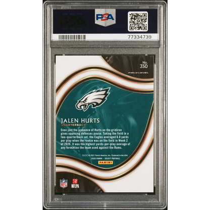 Graded 2020 Panini Select Jalen Hurts #350 Rookie RC Football Card PSA 10 Gem Mint | PSA 10 Gem Mint Graded Rookie Card | vintageantiquesgifts.com