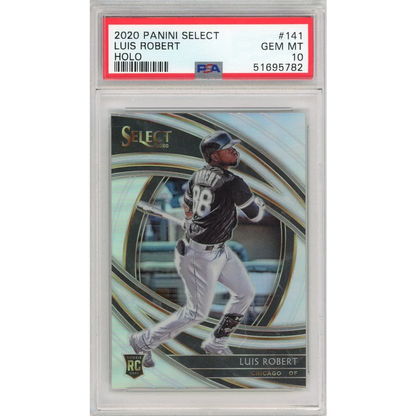 2020 Panini Select Luis Robert Holo Gem Mint Baseball Card graded PSA 10