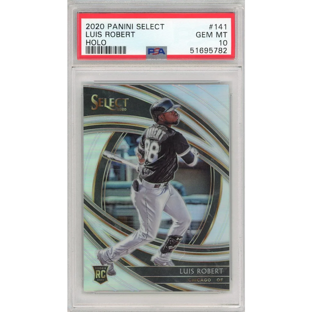 Graded 2020 Panini Select Luis Robert #141 Holo Rookie RC Baseball Card PSA 10 Gem Mint | Hall of Fame Sports Memorabilia | vintageantiquesgifts.com