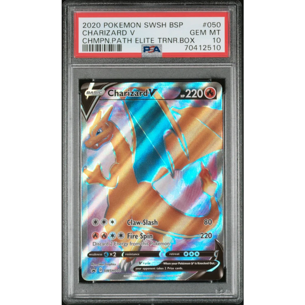 Graded 2020 PKM Black Star Promo #050 Charizard V Champion Path Elite Trainer Box PSA 10 Gem Mint | Hall of Fame Sports Memorabilia | vintageantiquesgifts.com