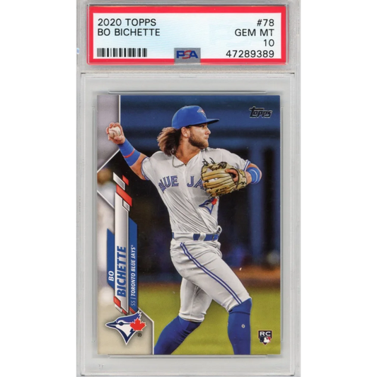 Bo Bichette 2020 Topps baseball card graded PSA GEM MT 10 for sale