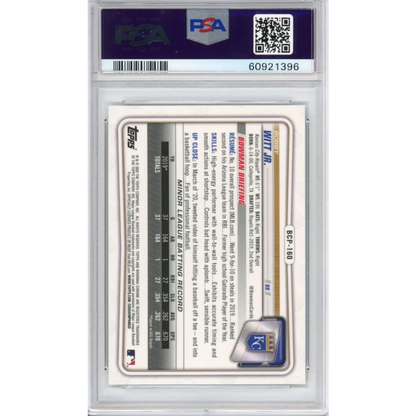 PSA graded Bobby Witt Jr baseball card in protective slab for collectors