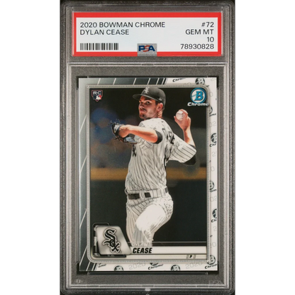 PSA graded 2020 Bowman Chrome Dylan Cease baseball card for sale