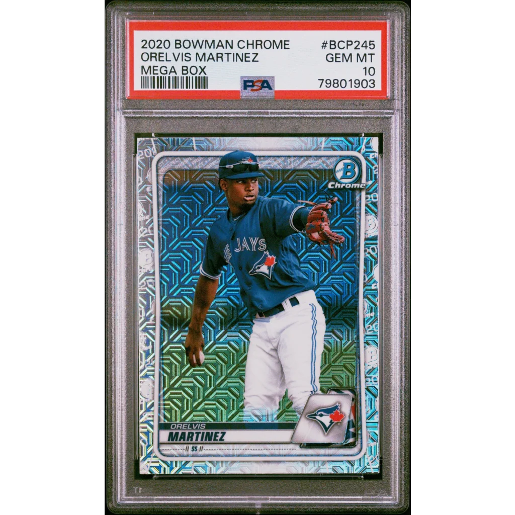 Graded 2020 Topps Bowman Chrome Orelvis Martinez #BCP245 Mega Box Rookie RC Baseball Card PSA 10 Gem Mint | Hall of Fame Sports Memorabilia | vintageantiquesgifts.com