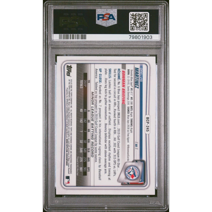 Graded 2020 Topps Bowman Chrome Orelvis Martinez #BCP245 Mega Box Rookie RC Baseball Card PSA 10 Gem Mint | PSA 10 Gem Mint Graded Rookie Card | vintageantiquesgifts.com