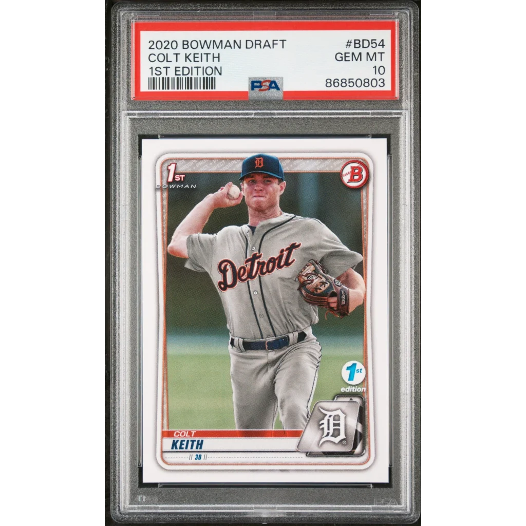 Graded 2020 Topps Bowman Draft Colt Keith #BD54 PSA 10 Gem Mint Rookie Card