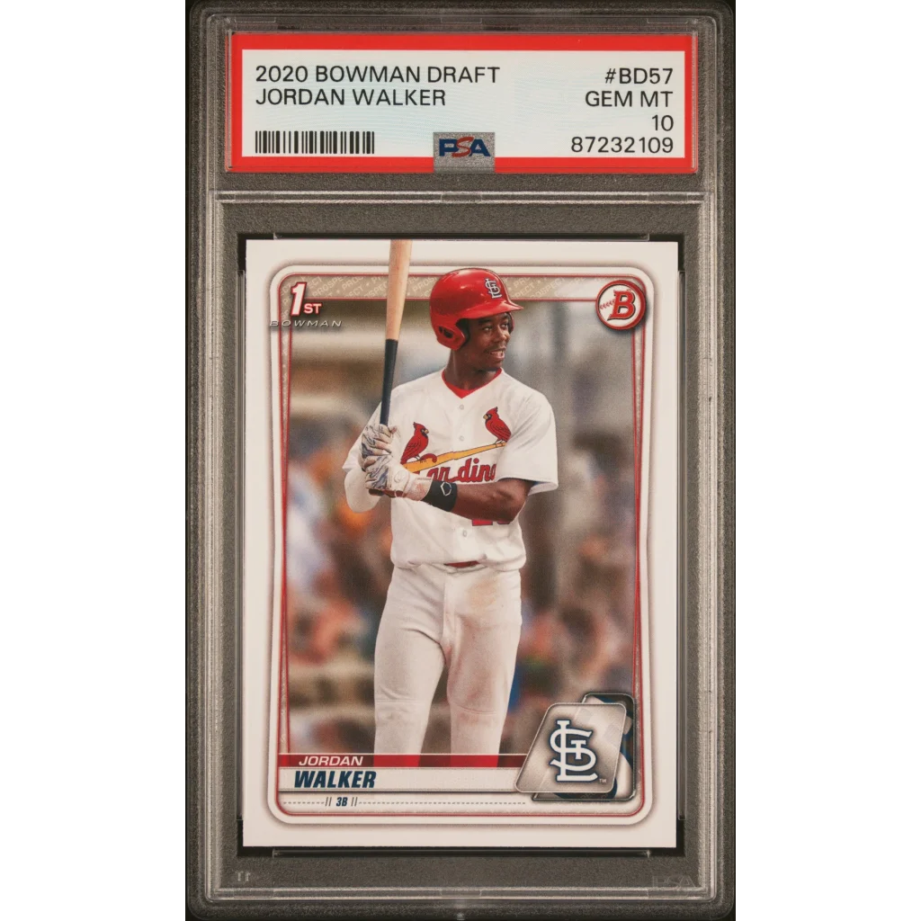 Graded PSA 10 2020 Bowman Draft Jordan Walker #BD57 Rookie RC Card