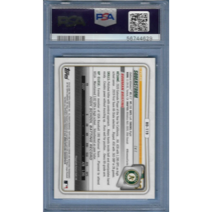 Graded 2020 Topps Bowman Draft Tyler Soderstrom #BD119 Chrome Rookie RC Baseball Card PSA 10 Gem Mint | PSA 10 Gem Mint Graded Rookie Card | vintageantiquesgifts.com