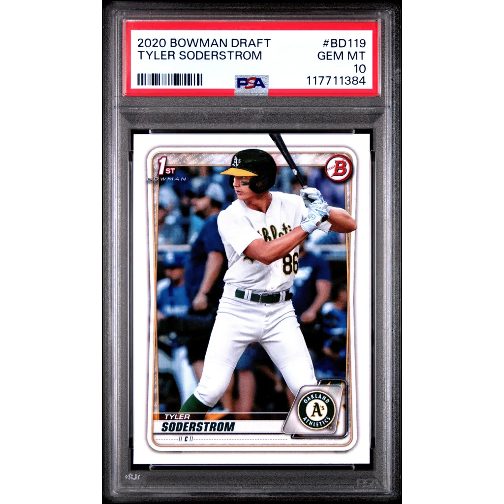 Graded 2020 Topps Bowman Draft Tyler Soderstrom #BD119 Rookie RC Baseball Card PSA 10 Gem Mint | Hall of Fame Sports Memorabilia | vintageantiquesgifts.com