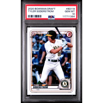 Graded 2020 Topps Bowman Draft Tyler Soderstrom #BD119 Rookie RC Baseball Card PSA 10 Gem Mint | Hall of Fame Sports Memorabilia | vintageantiquesgifts.com