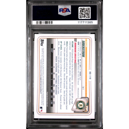 Graded 2020 Topps Bowman Draft Tyler Soderstrom #BD119 Rookie RC Baseball Card PSA 9 Mint | PSA 9 Mint Graded Rookie Card | vintageantiquesgifts.com