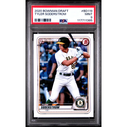 Graded 2020 Topps Bowman Draft Tyler Soderstrom #BD119 Rookie RC Baseball Card PSA 9 Mint | Hall of Fame Sports Memorabilia | vintageantiquesgifts.com