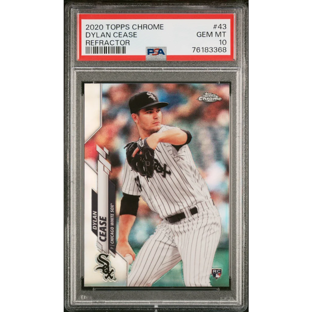 Graded PSA 10 2020 Topps Chrome Dylan Cease #43 Refractor Rookie Card
