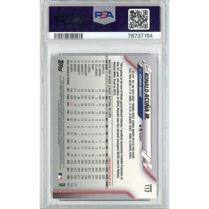 PSA 10 Graded 2020 Topps Chrome Ronald Acuna Jr. #112 Baseball Card