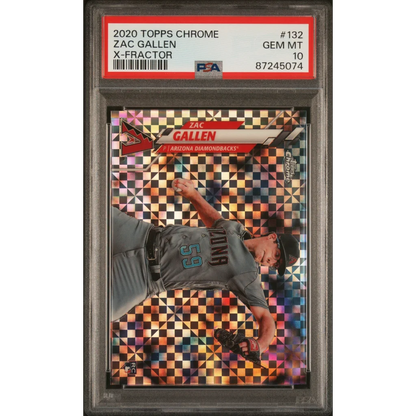 Graded 2020 Topps Chrome Zac Gallen #132 Xfractor Rookie RC Baseball Card PSA 10 Gem Mint | Hall of Fame Sports Memorabilia | vintageantiquesgifts.com