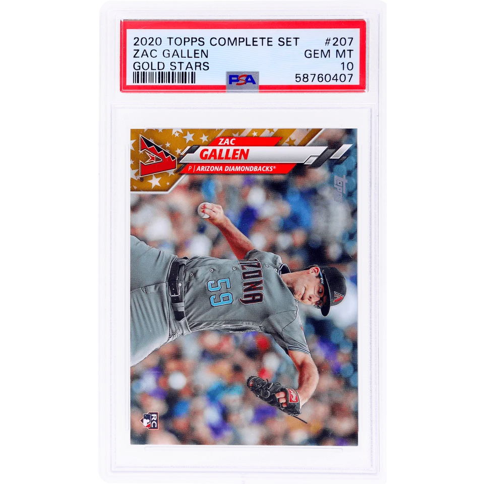Graded 2020 Topps Zac Gallen Gold Stars Rookie PSA 10 Gem Mint