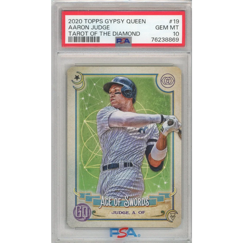 Graded 2020 Topps Gypsy Queen Aaron Judge #19 Tarot Of The Diamond Baseball Card PSA 10 Gem Mint | Hall of Fame Sports Memorabilia | vintageantiquesgifts.com